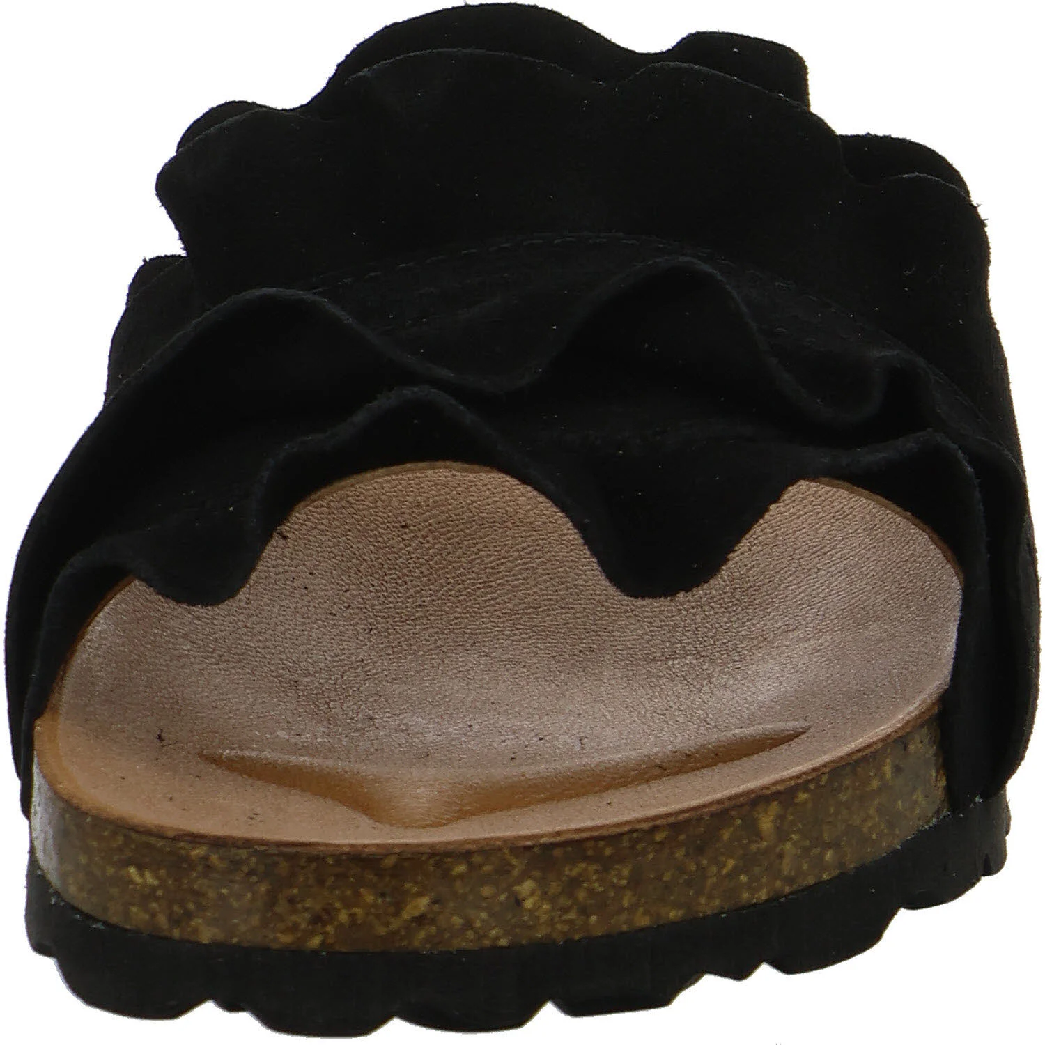 Verbenas Damen Pantoletten 3300620220 042 ROCIO SERRAJE VOLANTE negro normal