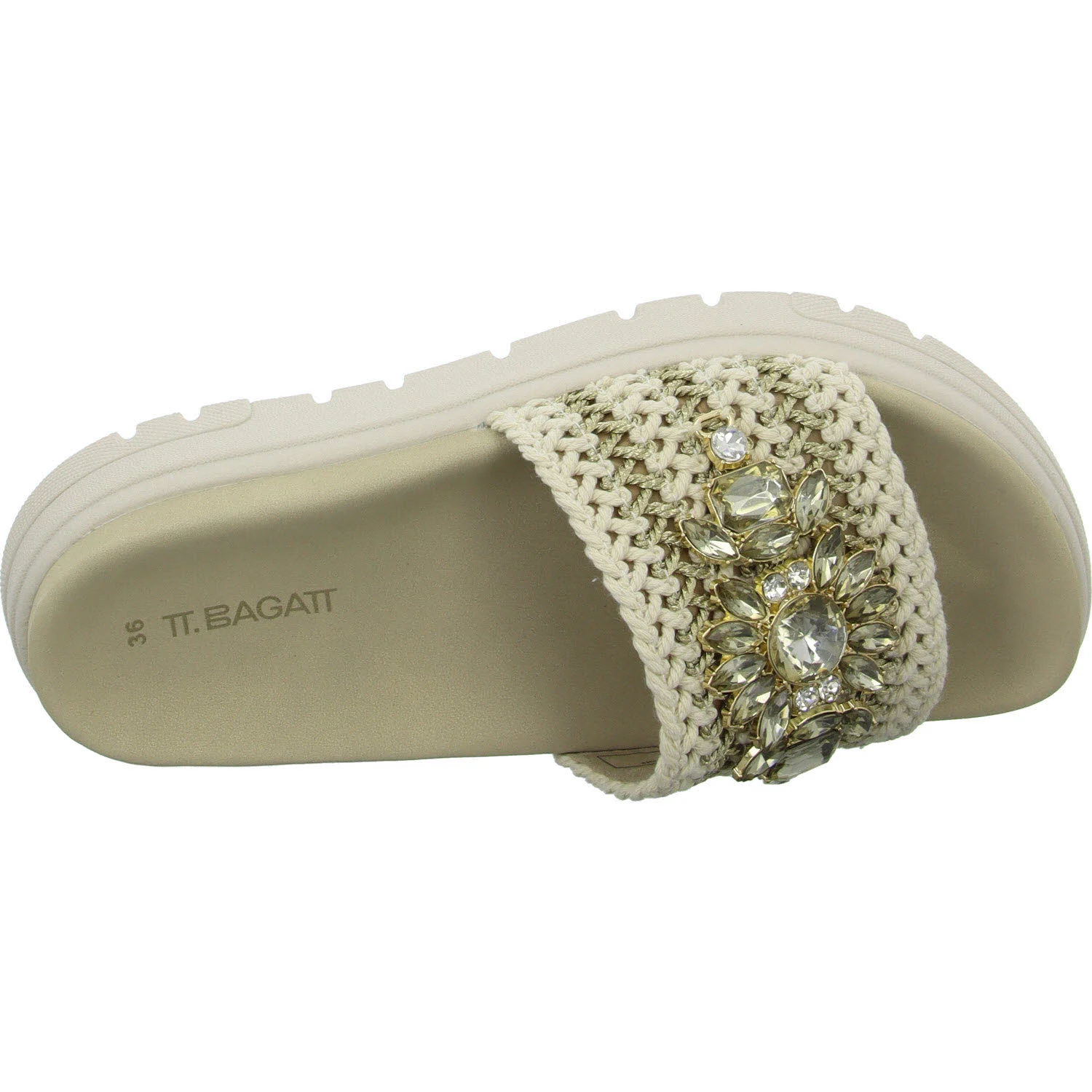 TT.Bagatt Damen Pantoletten D31AK7946900-2151 Dalia Evo offwhite/gold normal