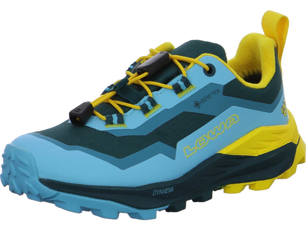 Lowa Kinderschuh zum Schlupfen 541520/7450 Fauli GTX Lo Jr petrol/gelb normal