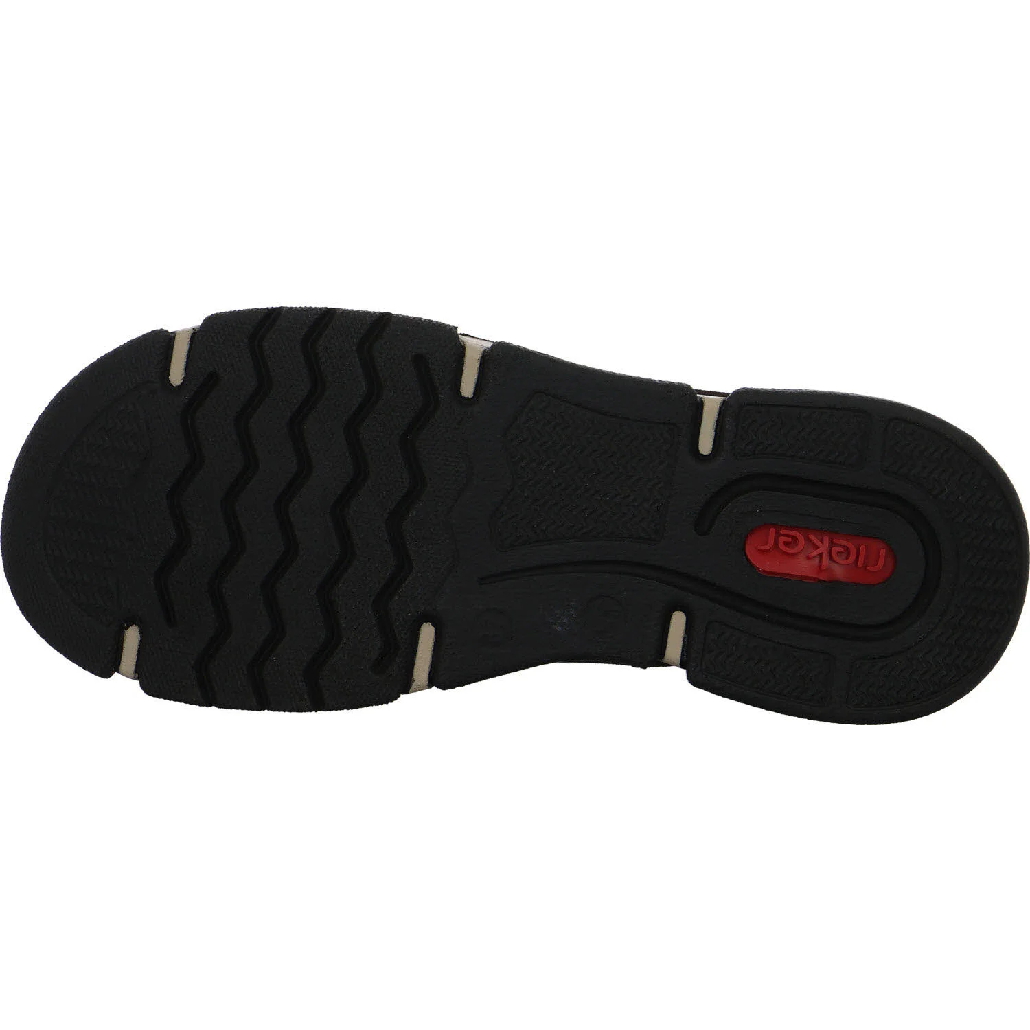 Rieker Damen Slipper 45973-25 45973 nougat/schwarz F 1/2 (normal)