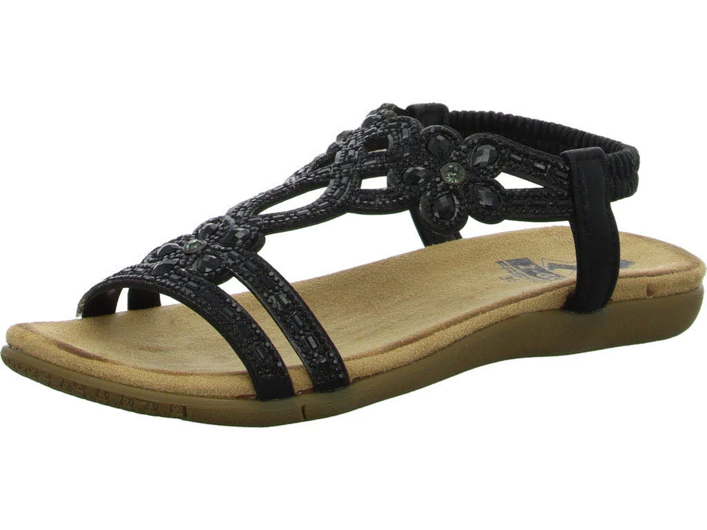 2go Fashion Damen Sandalen 8018802-9 8018802 schwarz normal