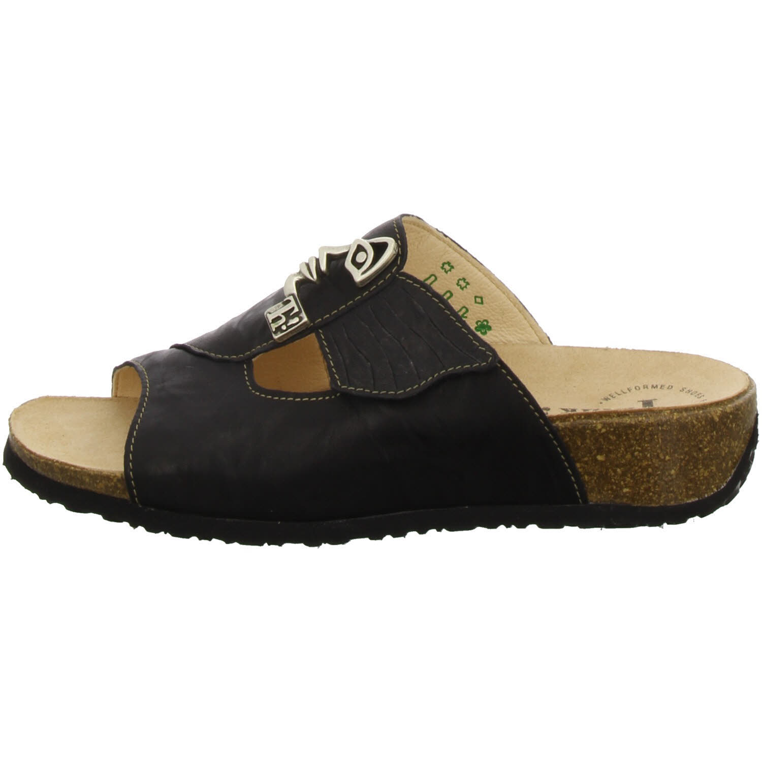 Think Damen Pantoletten 3-000124-0010 Mizzi schwarz F 1/2 (normal)