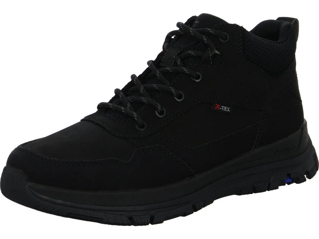 Rieker Herren Schnürstiefel warm B9502-00 B9502 schwarz/schwarz/schwarz H (extra weit)