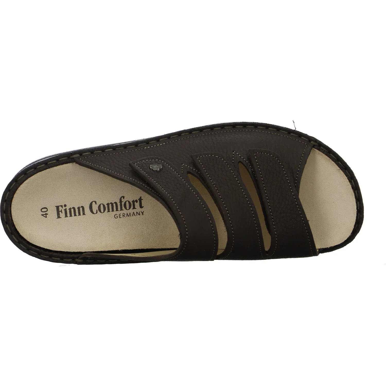 Finn Comfort Pantoletten 01508-813432 Korfu coffee weit