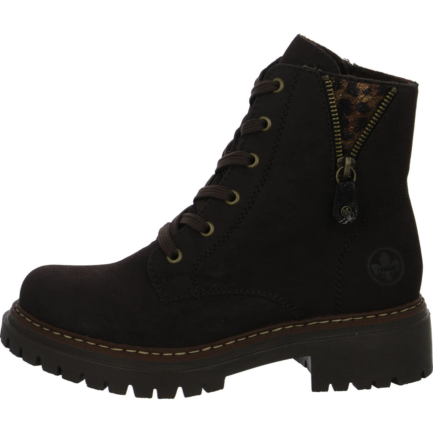 Rieker Damen Schnürstiefel 72617-25 72617 nougat/antik/espresso F (normal)