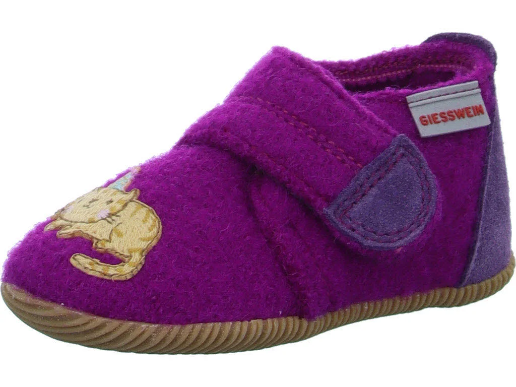 Giesswein Kinder Winterhausschuhe 8010 44210/374 OSTERFELD - SLIM FIT TRAUBE normal
