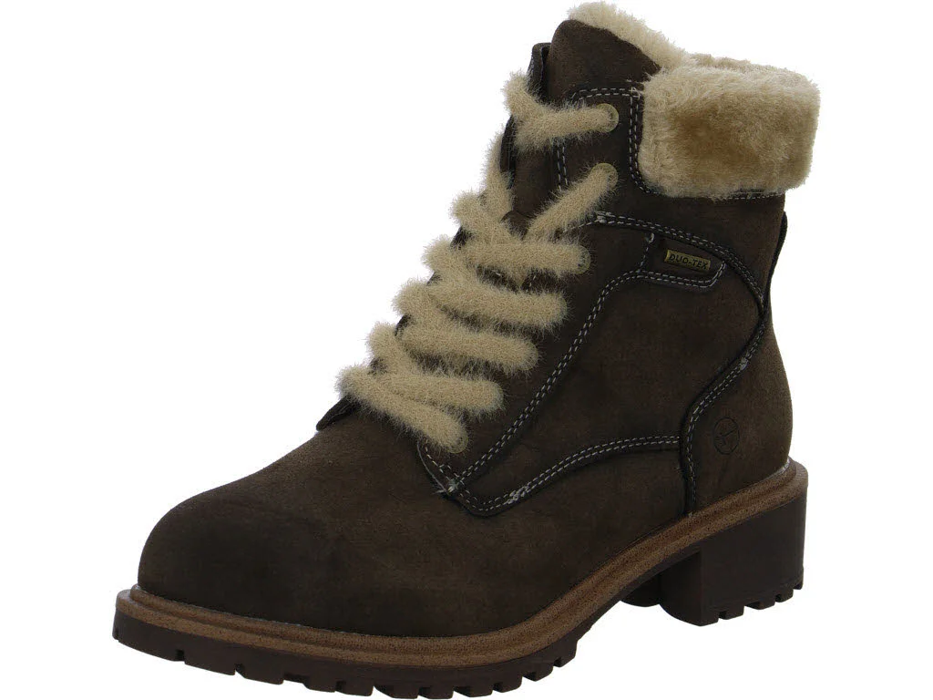 Tamaris Damen Schnürstiefel warm 1-26266-43-304 1-26266-43 mocca normal
