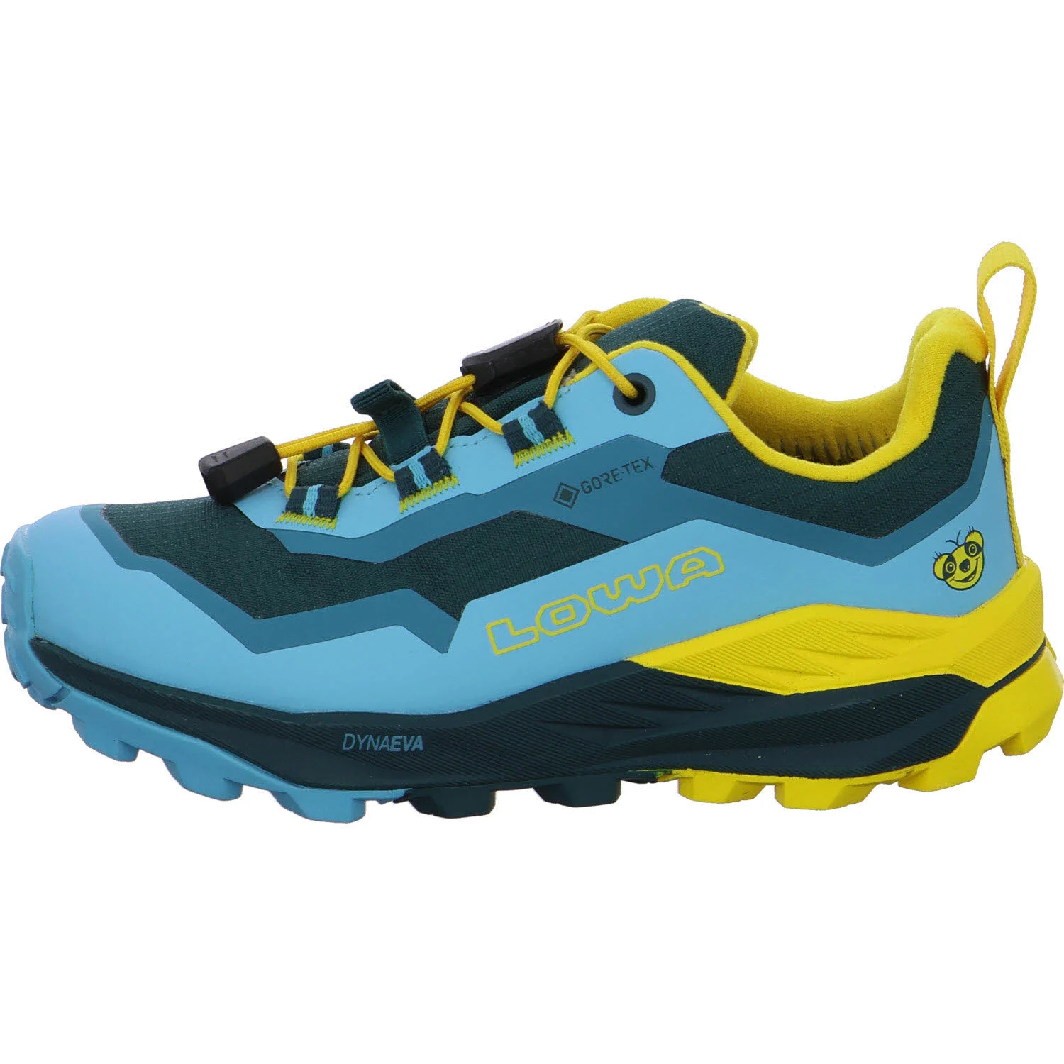 Lowa Kinderschuh zum Schlupfen 541520/7450 Fauli GTX Lo Jr petrol/gelb normal