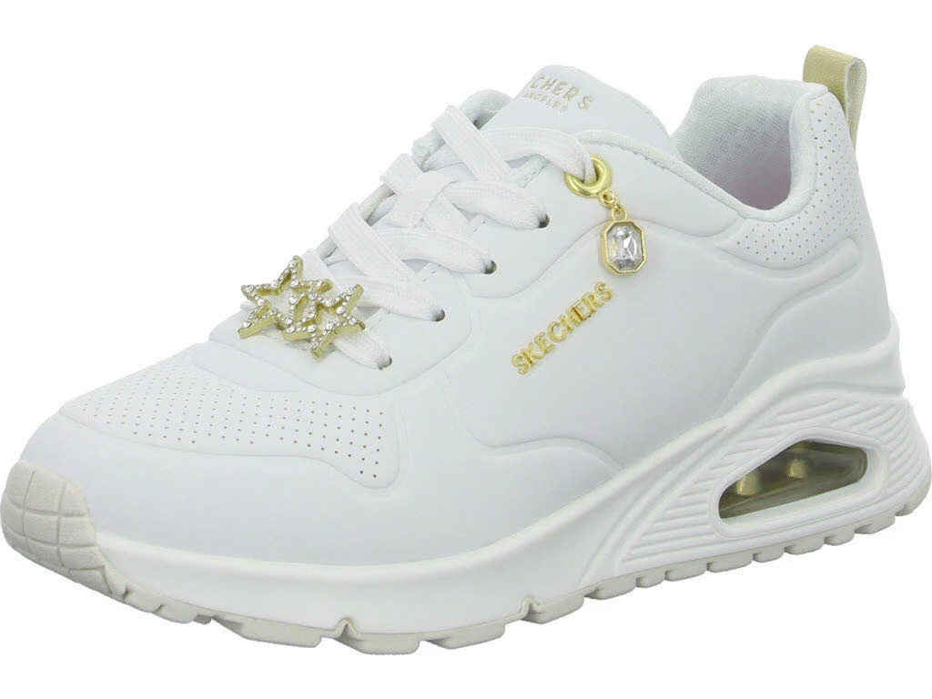 Skechers Kinder Halbschuhe zum Schnüren 310562L WGD Uno Gen1 - Trendy Jewels white/gold normal