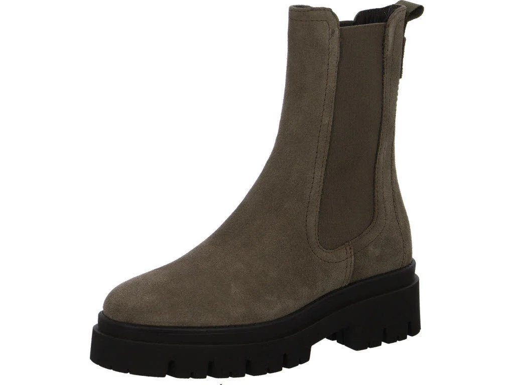 Tamaris Damen Stiefeletten 1-25992-41-378 1-25992-41 taupe suede normal