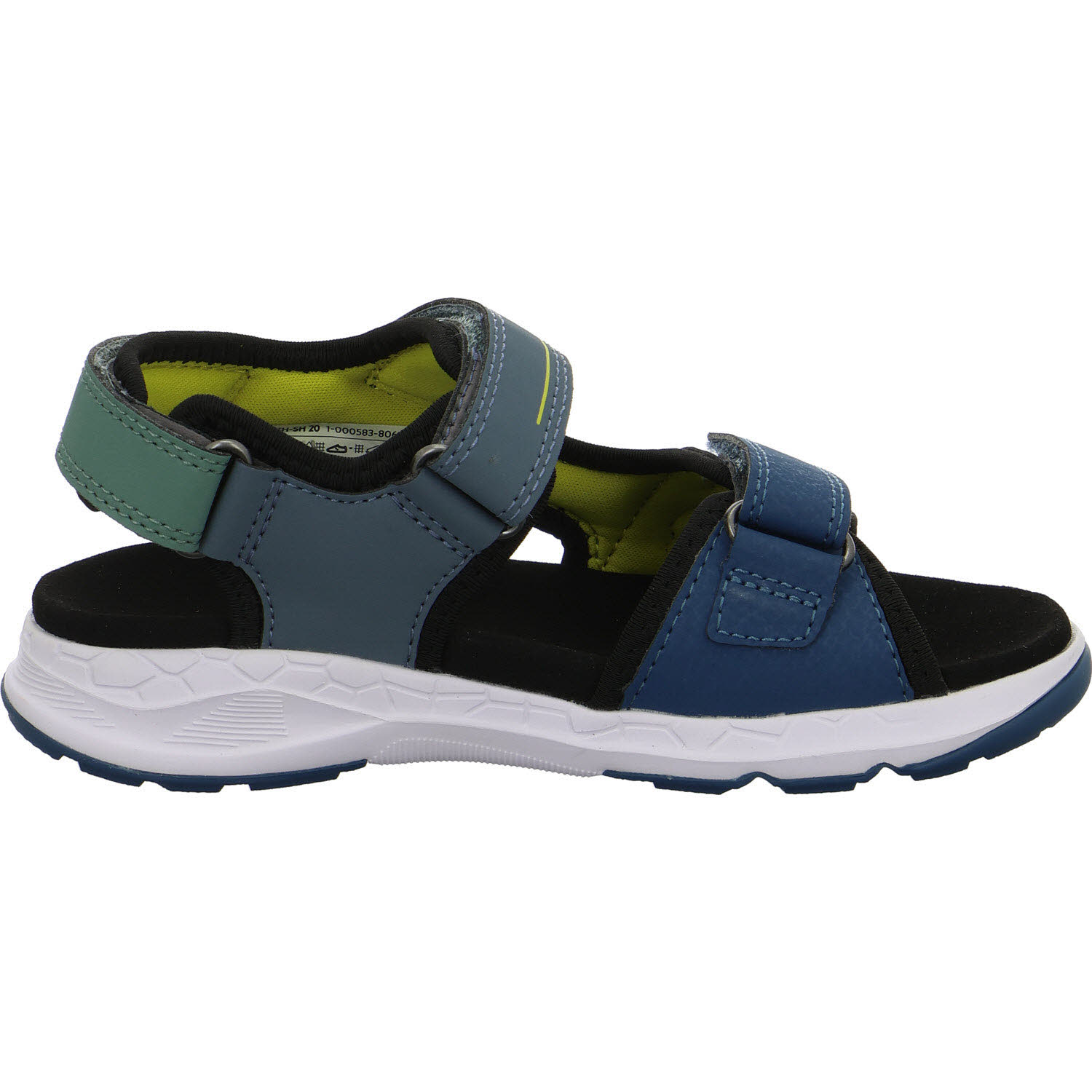 Superfit Kinder Sandalen 1-000583-8060 Criss Cross blau/gelb WMS mittel