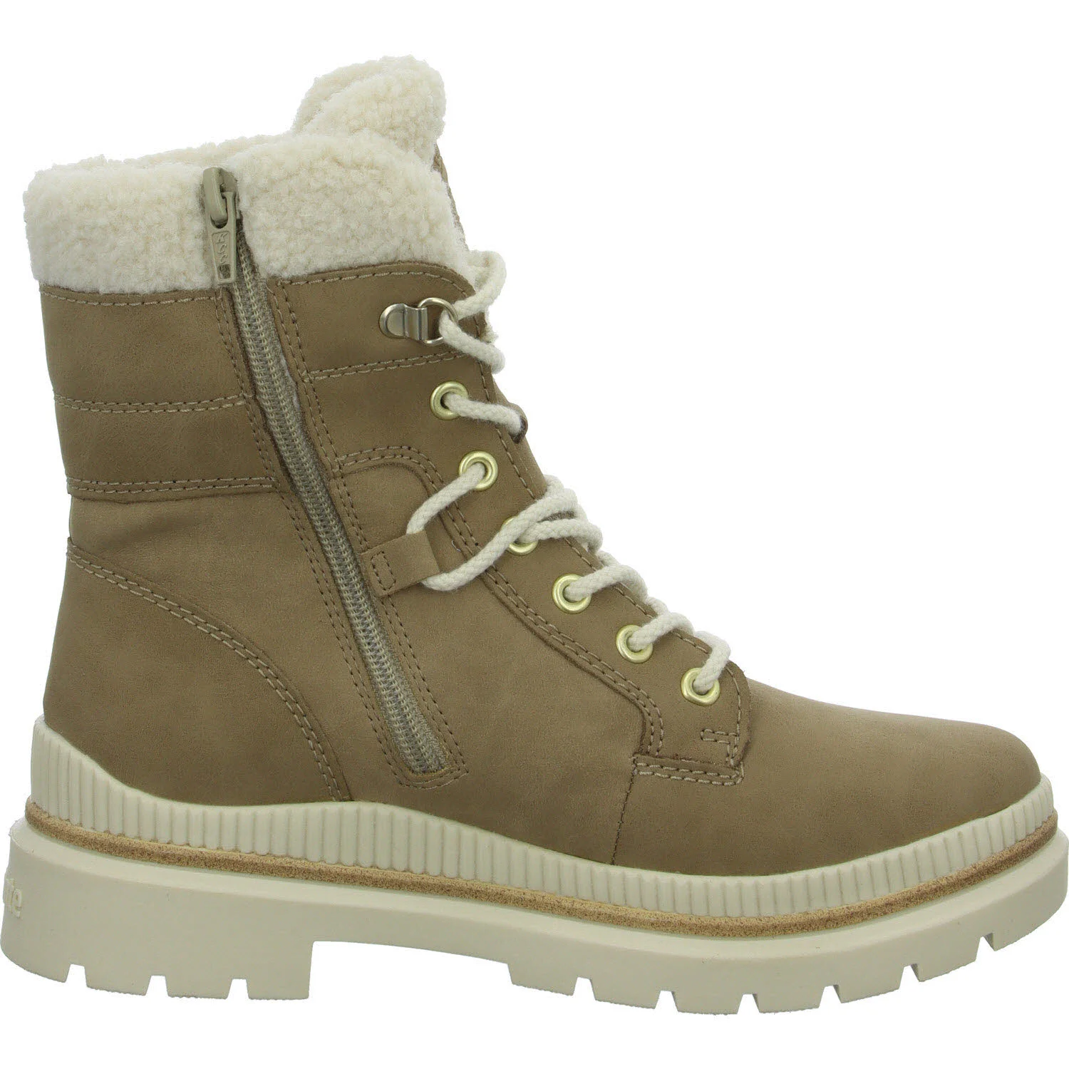 Remonte Damen Schnürstiefel warm D0C77-20 D0C77 camel/camel/offwhite G (weit)