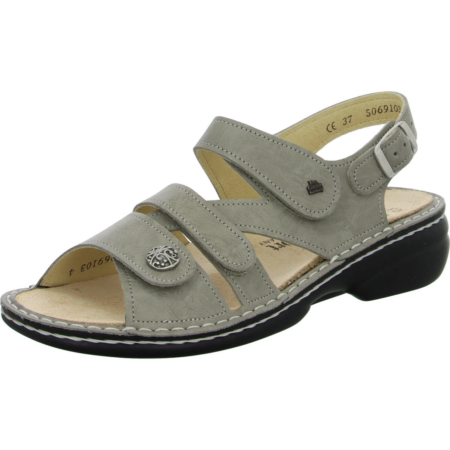 Finn Comfort Damen Sandalen 02562-825081 Gomera taupe weit