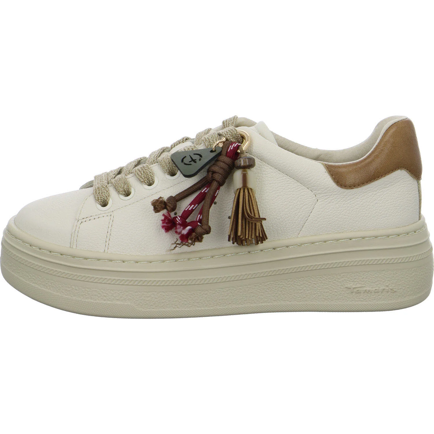 Tamaris Damen Schnürschuhe 1-23775-47/430 1-23775-47 ivory comb normal