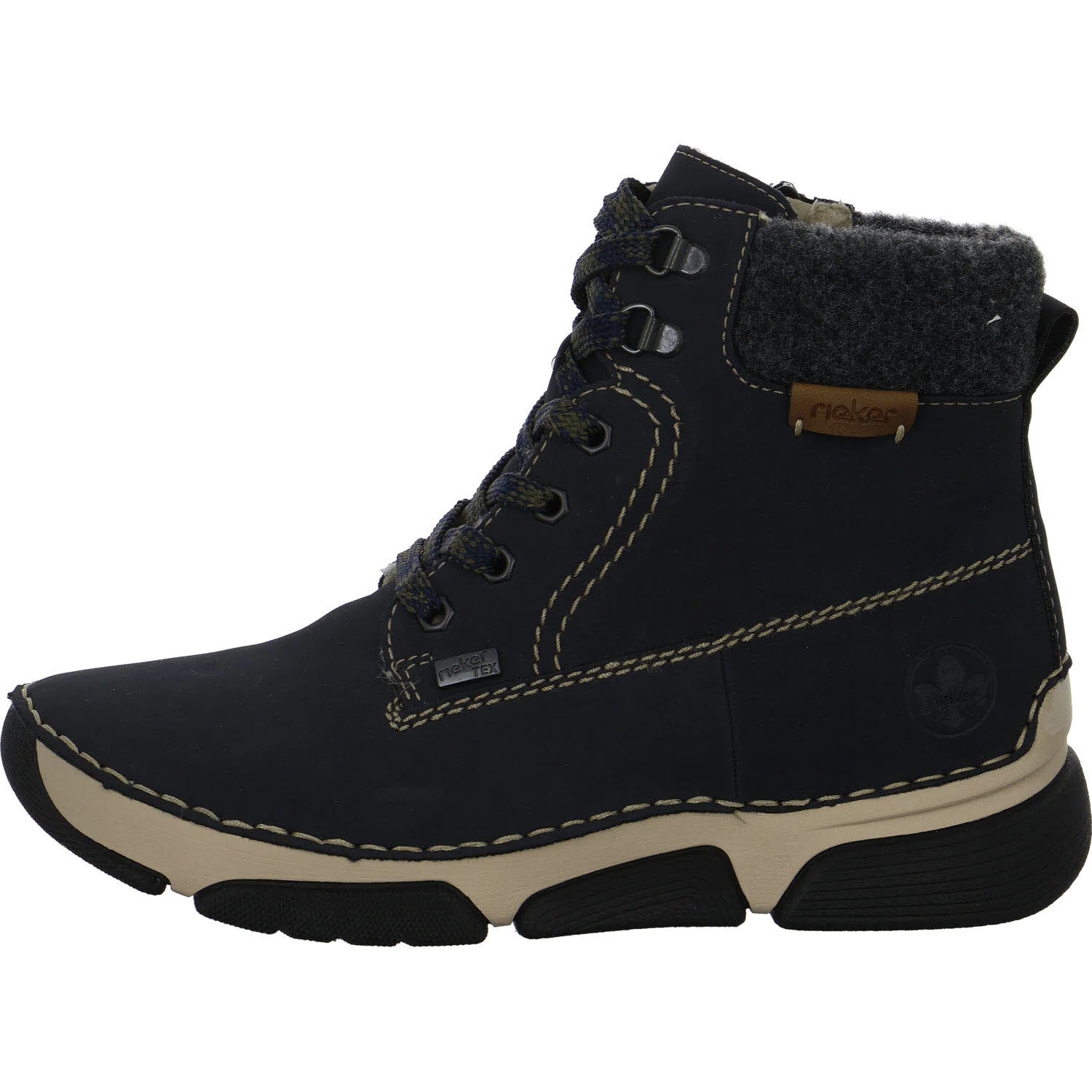 Element 6 von 8 (Bild) – Rieker Damen Schnürstiefel warm 45925-14 45925 pazifik/anthrazit/nuss F 1/2 (normal)