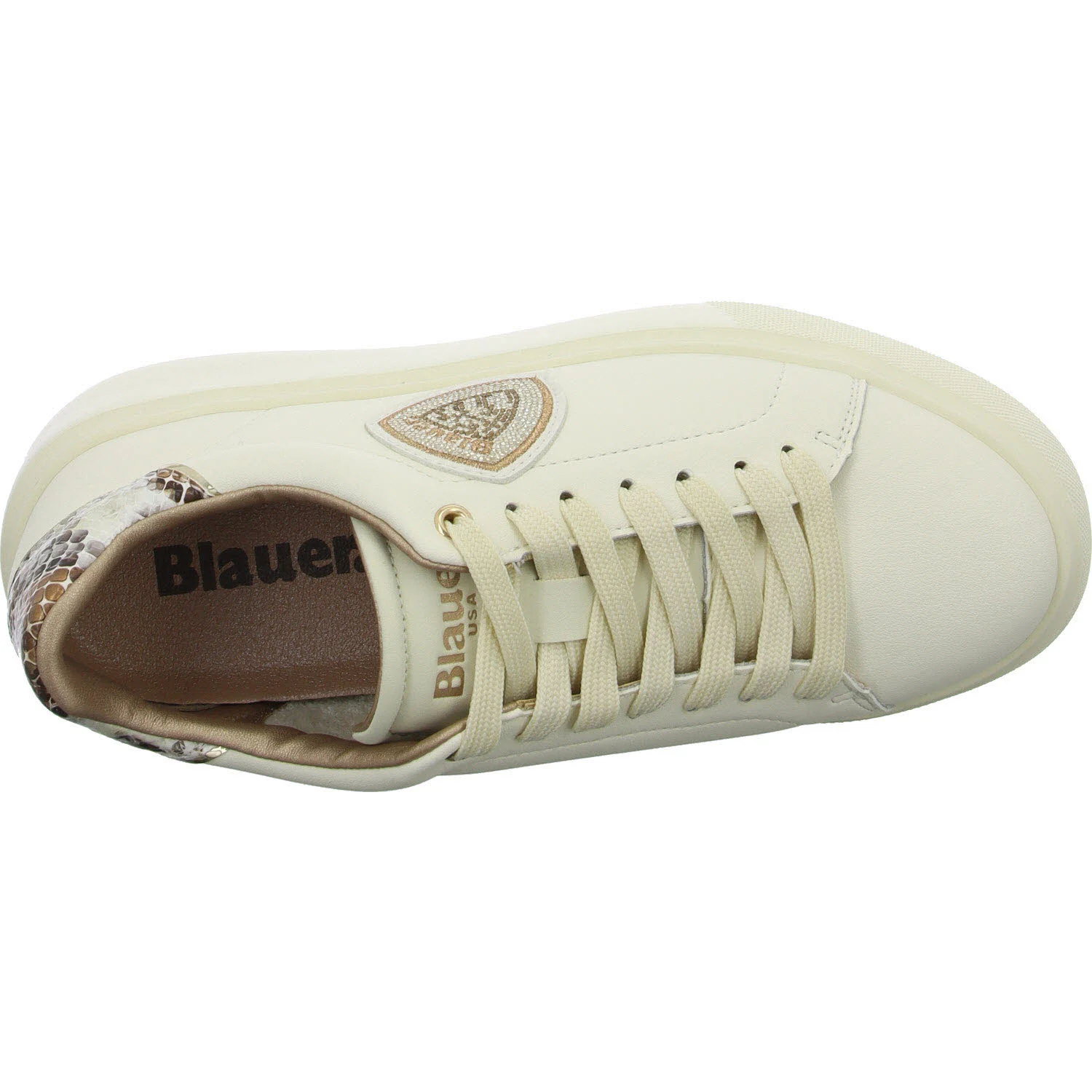 Blauer Damen Schnürschuhe F5VENUS01/PYT VENUS01 cream/pyton normal