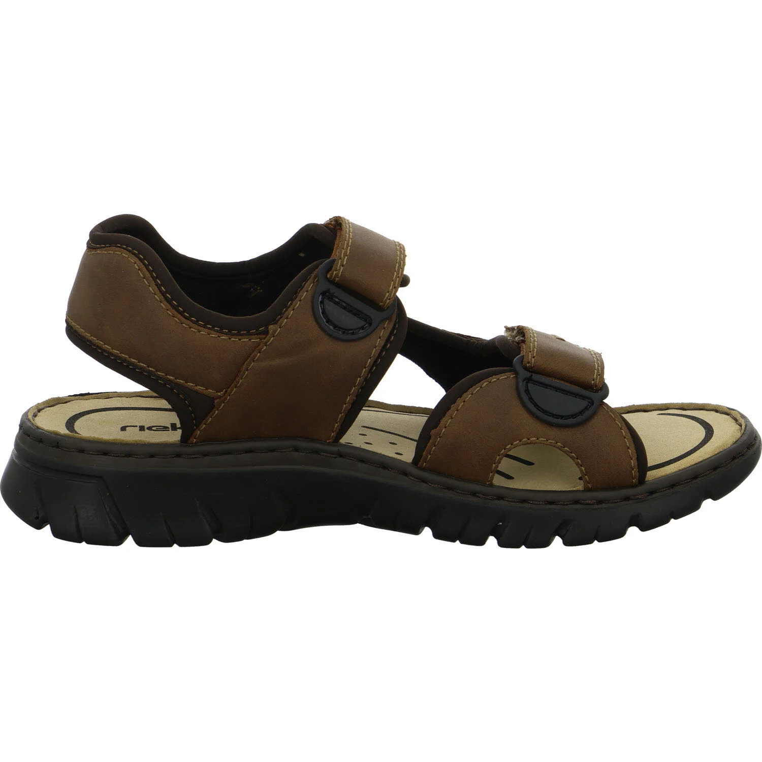 Rieker Herren Sandalen 26761-22 26761 noce/kiesel/braun G (weit)