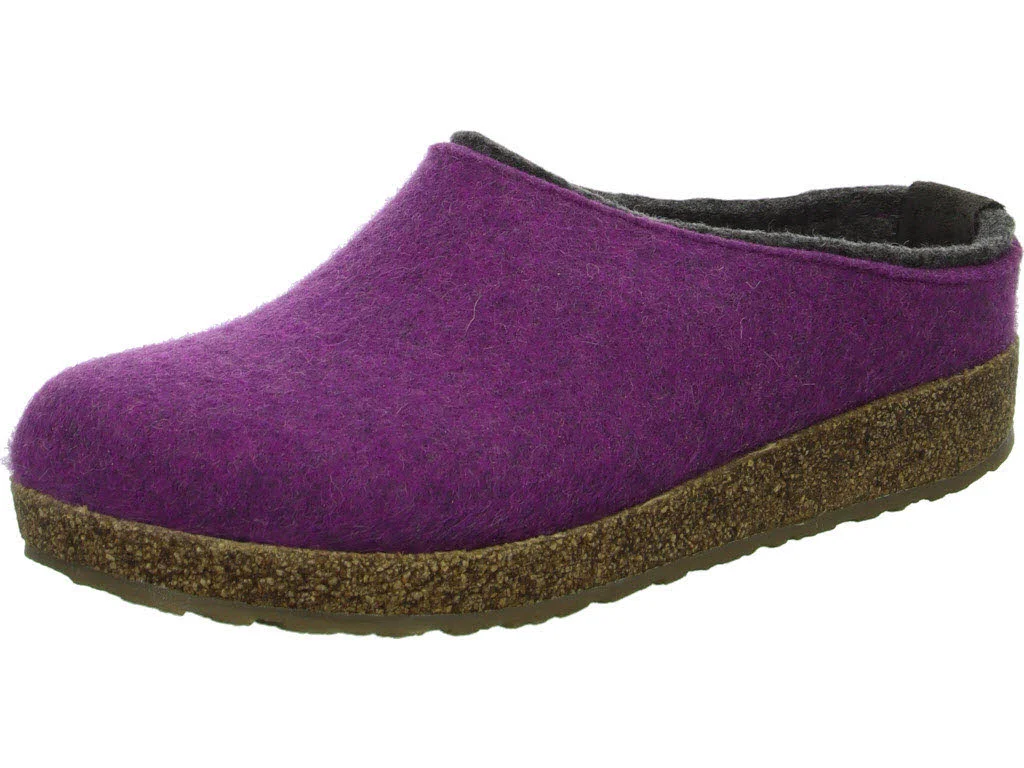 Haflinger Damen Winterpantoffel 711056-0-101 Grizzly Kris maulbeere normal