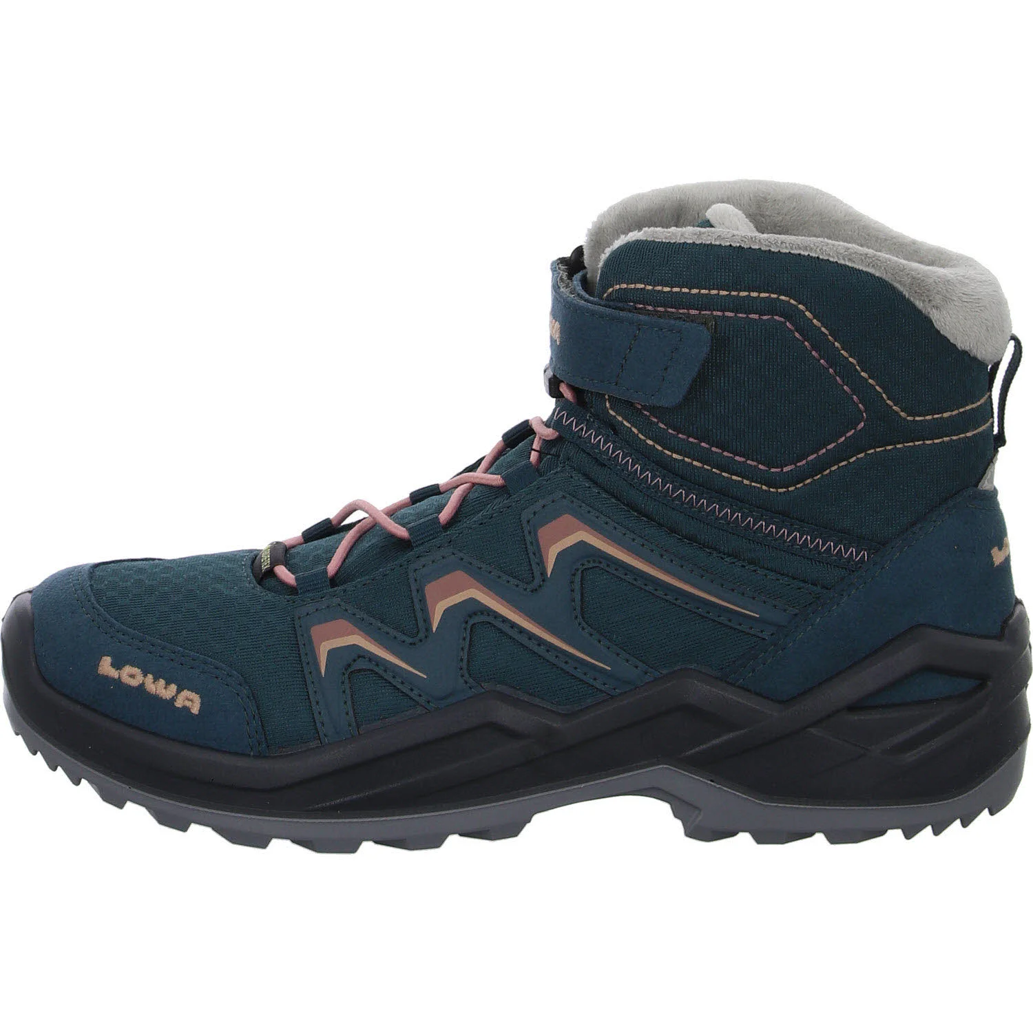 Element 6 von 8 (Bild) – Lowa Kinder Winterstiefel 641781/651781/7413 Maddox warm GTX Mid Jr petrol/rose normal