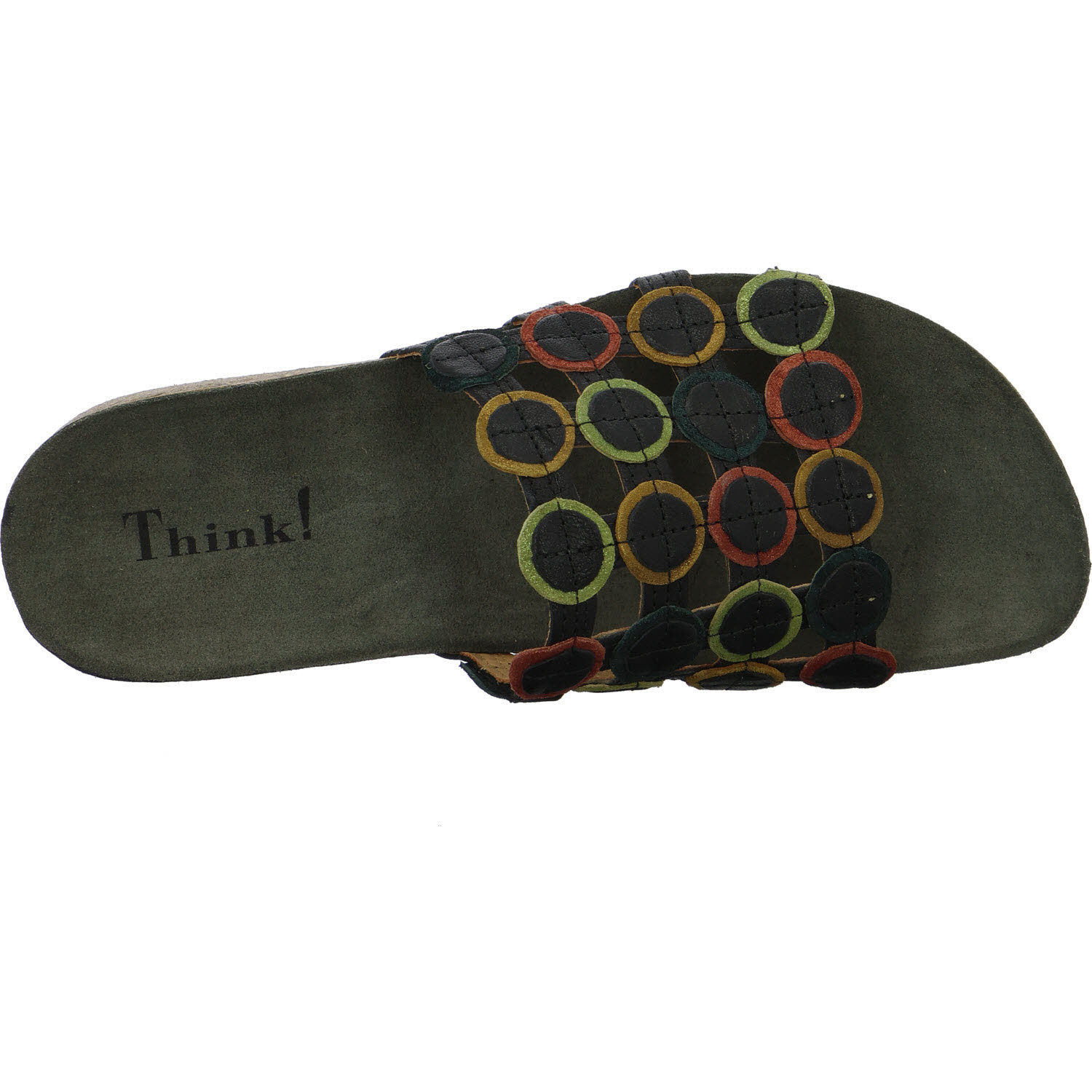 Think Damen Pantoletten 3-000247-0030 Julia schwarz/kombi F 1/2 (normal)