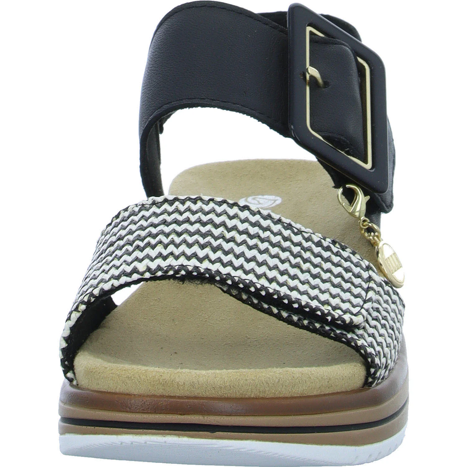 Remonte Damen Sandalen D1J53-02 D1J53 schwarz-crema/schwarz F 1/2 (normal)