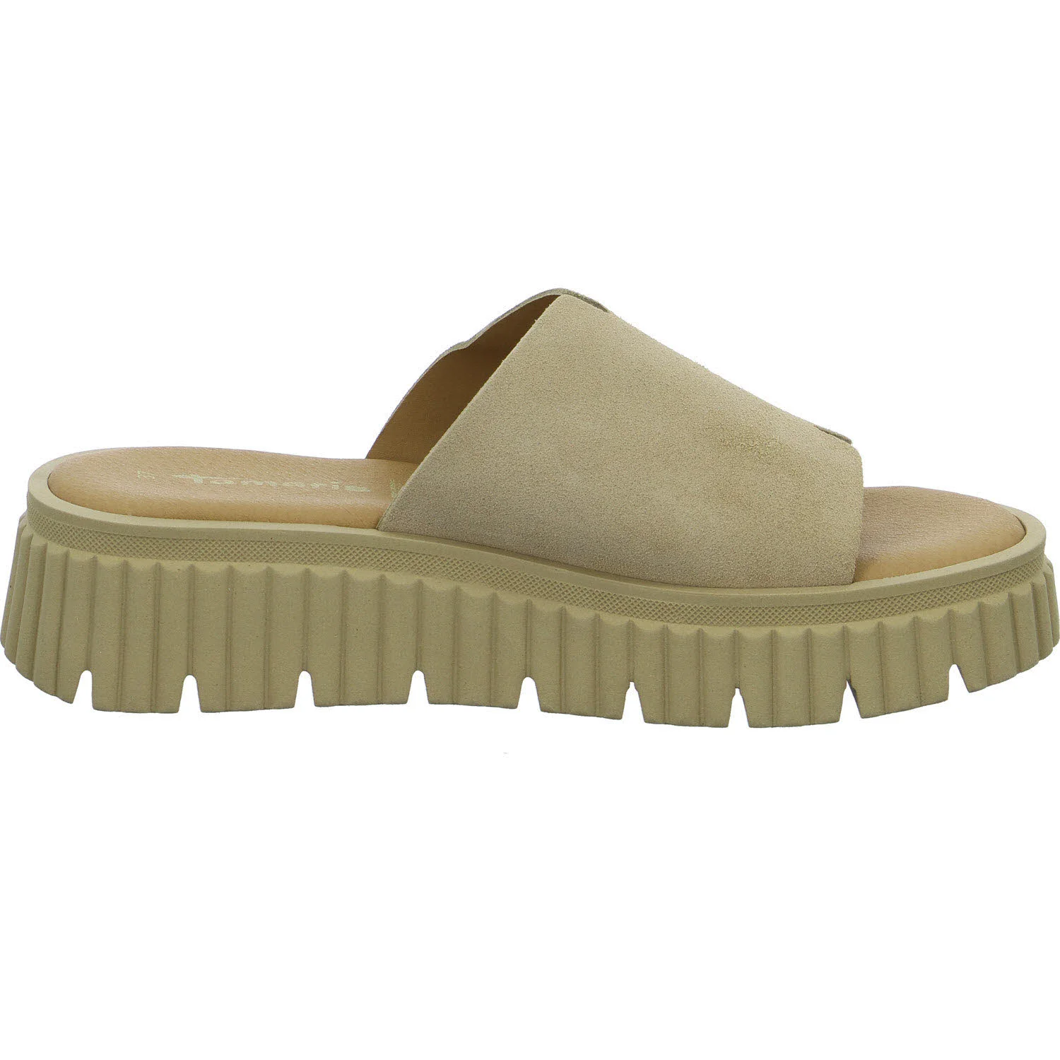 Tamaris Damen Pantoletten 1-27216-44/401 1-27216-44 beige suede normal