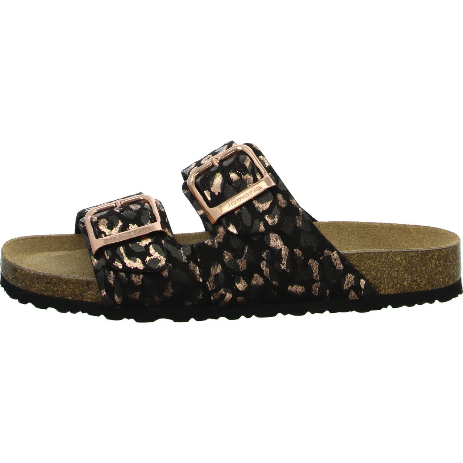 Element 6 von 8 (Bild) – Tamaris Damen Pantoletten 1-27523-46/090 1-27523-46 black/leopard normal