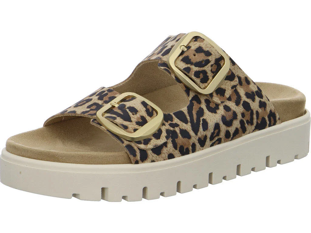 Cosmos Damen Pantoletten 6304703-966 6304703 cognac/leo normal