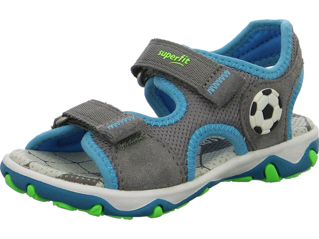 Superfit Kinder Sandalen 1-009466-2510 Mike 3.0 hellgrau/türkis WMS mittel
