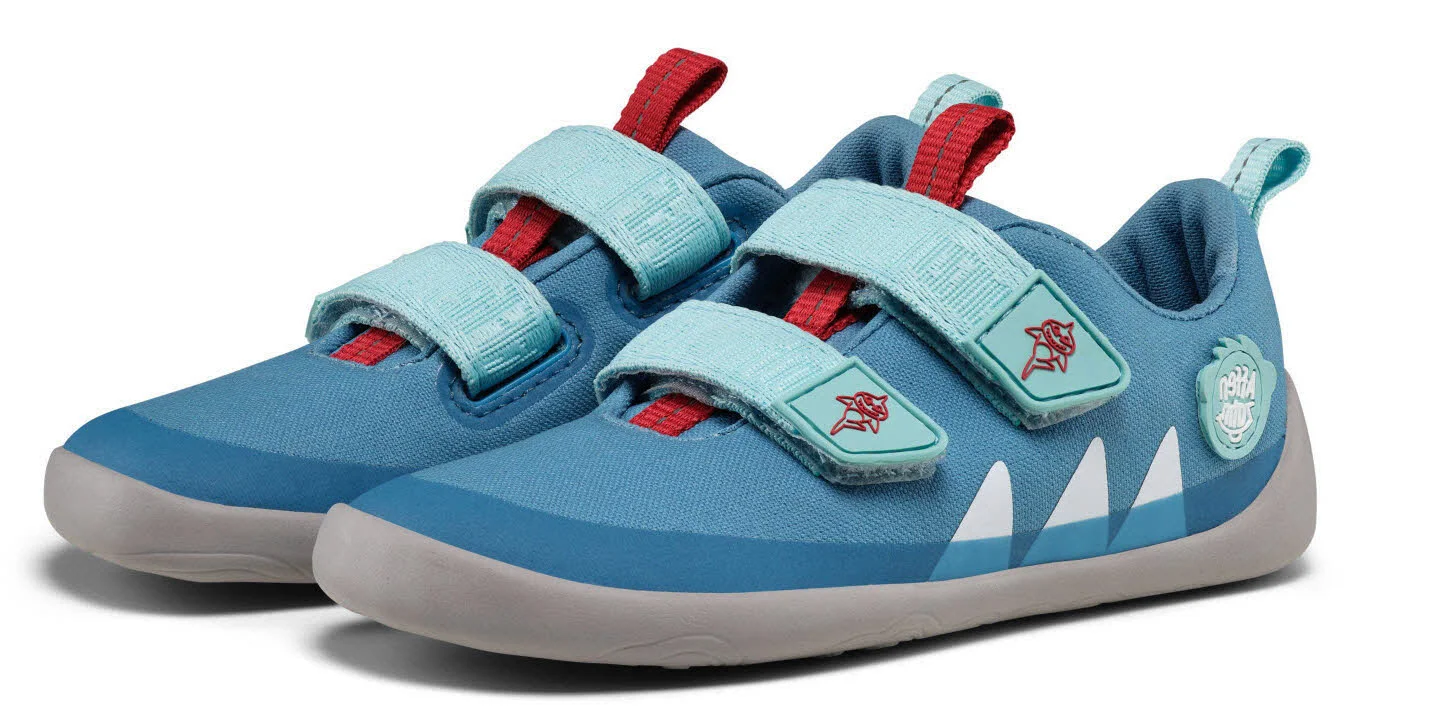 Affenzahn Kinderschuh zum Schlupfen 00391-30211 Lucky Hai blau normal