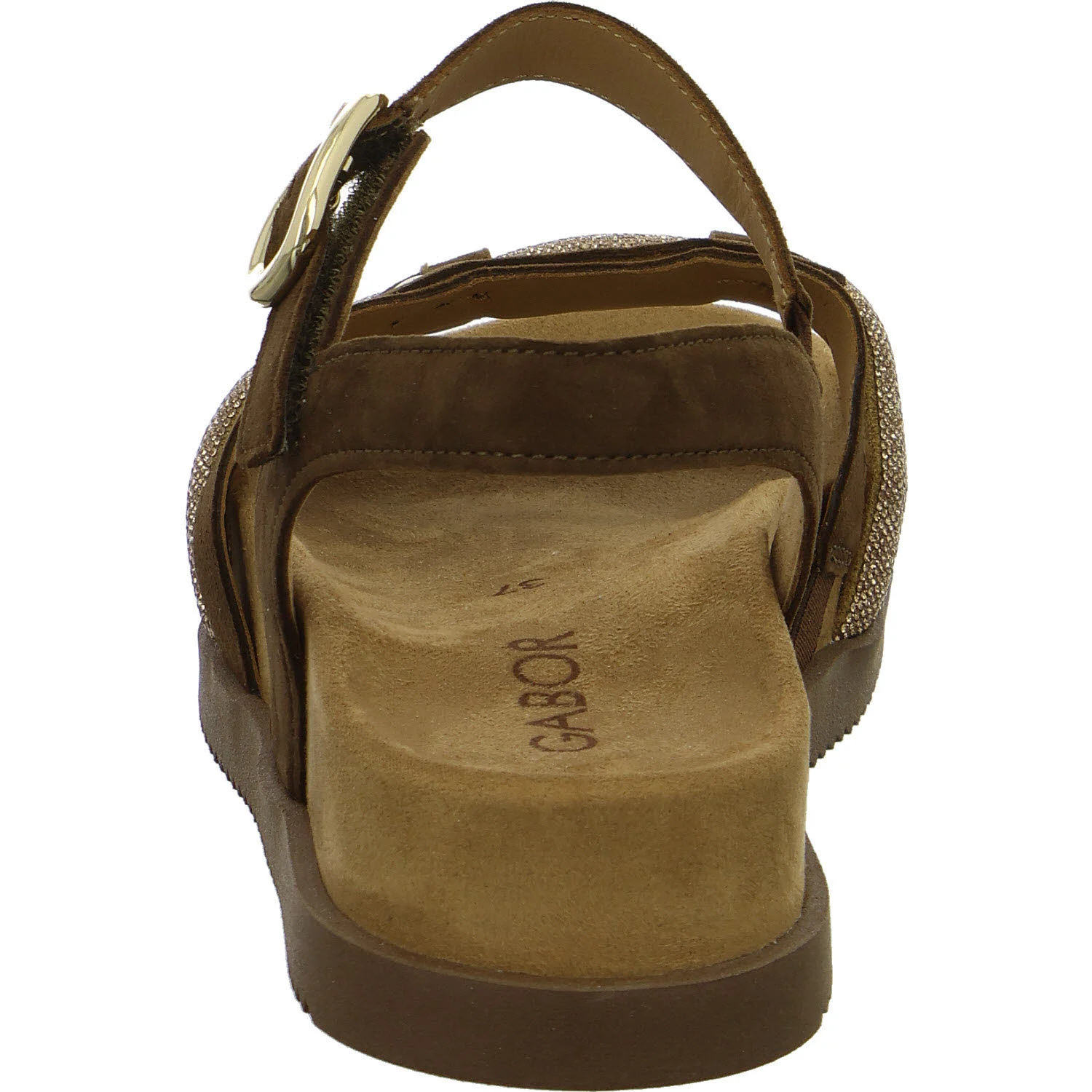 Gabor Damen Sandalen 83.770.18 83.770 cacao/gold F (schmal/normal)