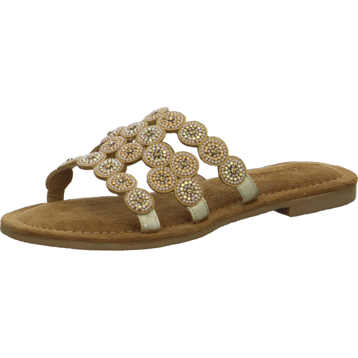 TT.Bagatt Damen Pantoletten D31ASY923900-5190 D31ASY923900 gold/metalics normal