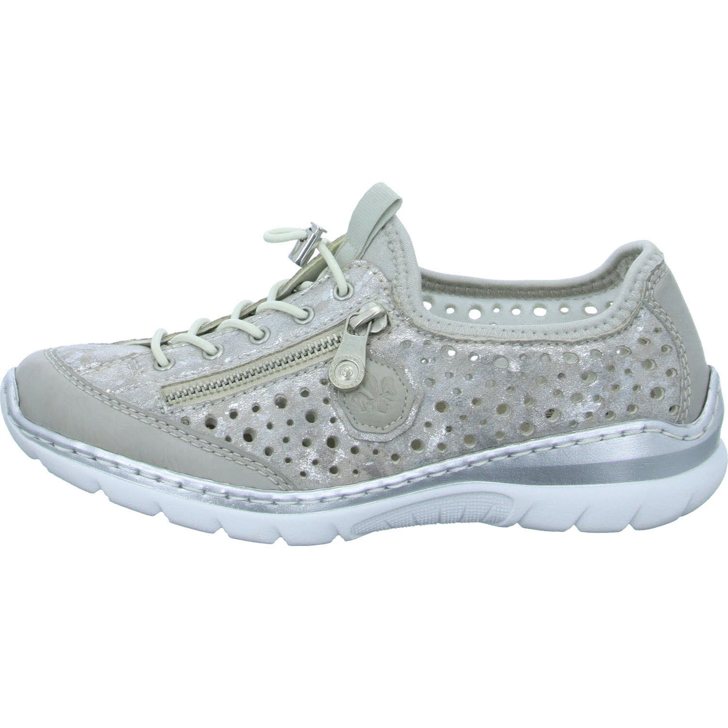 Rieker Damen Slipper L32P6-90 L32P6 ice/rose-metallic/perlcloud F 1/2 (normal)