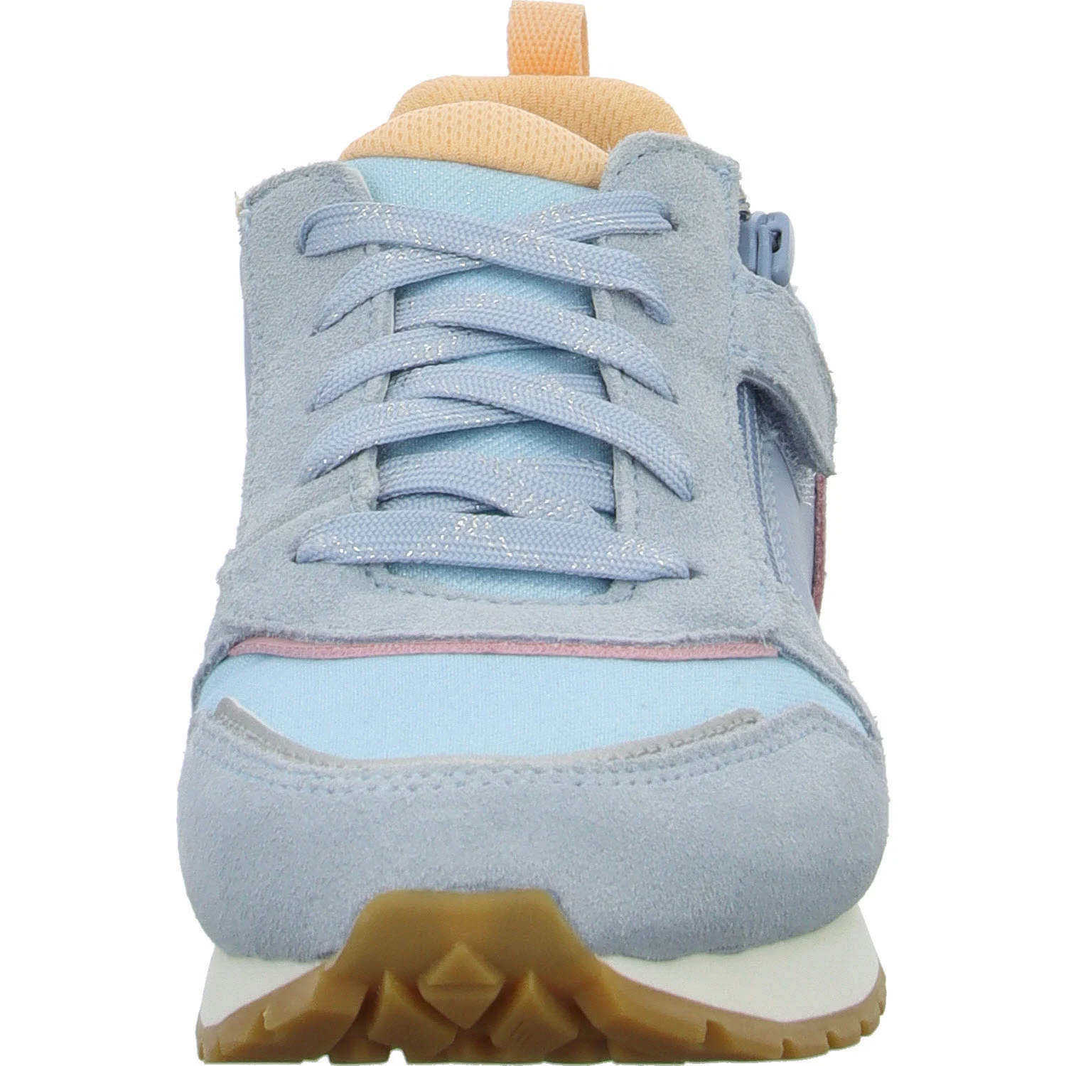 Superfit Kinder Halbschuhe zum Schnüren 1-009562-8400 Dash hellblau/orange WMS mittel