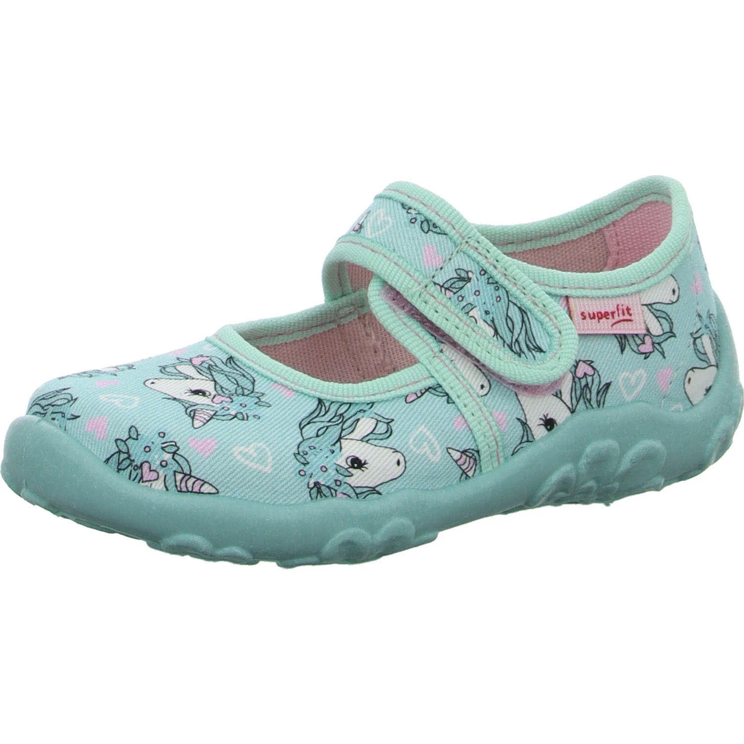 Superfit Kinder Hausschuhe 1-800283-7520 Bonny hellgrün/mehrfarbig WMS mittel