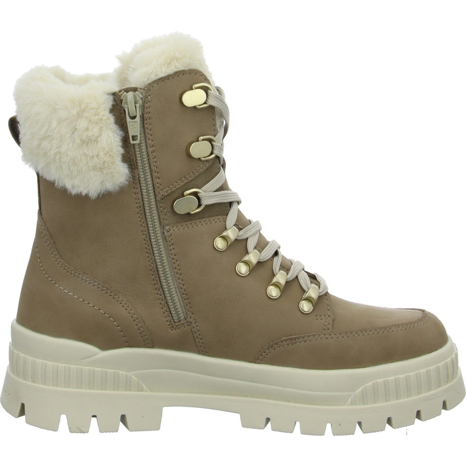 Rieker Damen Schnürstiefel warm W2174-20 W2174 camel/cotton/fango G (weit)