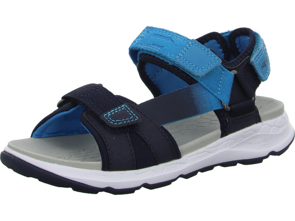 Superfit Kinder Sandalen 1-000580-8040 Criss Cross blau/türkis WMS mittel