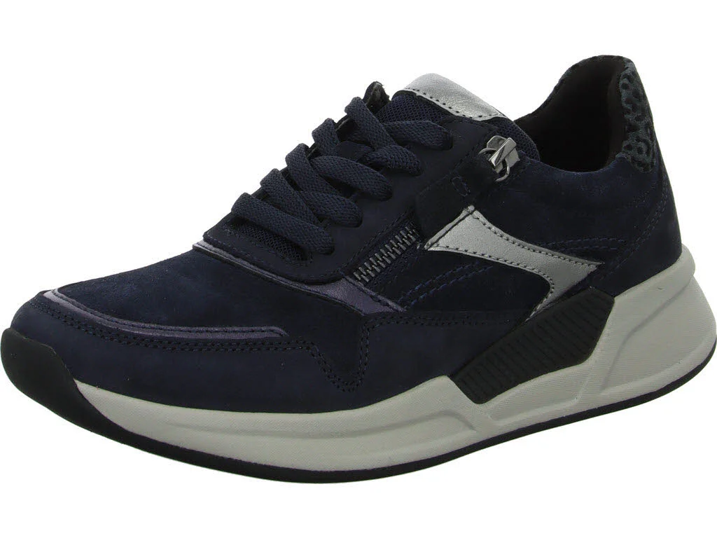 Gabor Rollingsoft Damen Schnürschuhe 76.957.26 76.957 dkblau/antiksilber G (normal)