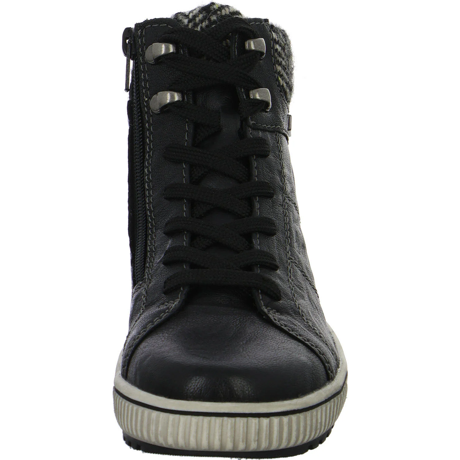 Remonte Damen Schnürstiefel warm D0784-03 D0784 schwarz/schwarz/schwarz-weiss G (weit)