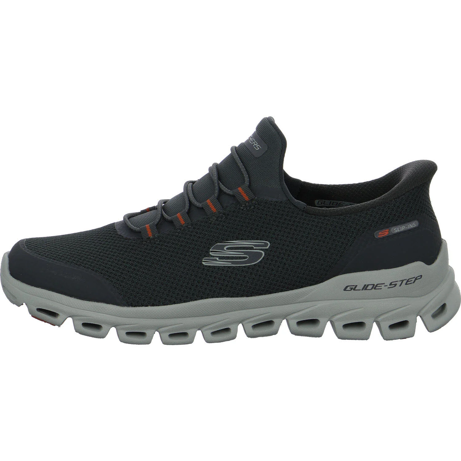 Skechers Herren Slipper 233017 CCOR Glide Step - Remnynt charcoal/orange normal