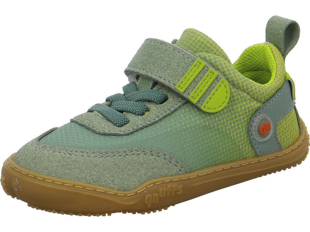 qnuffs Kinderschuh zum Schlupfen QN 0010042/110 Fichte river/grün WMS mittel