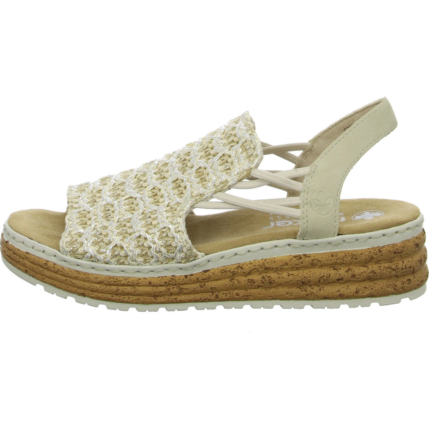 Element 6 von 8 (Bild) – Rieker Damen Sandalen 62741-60 62741 beige-silber/cliff H (weit)