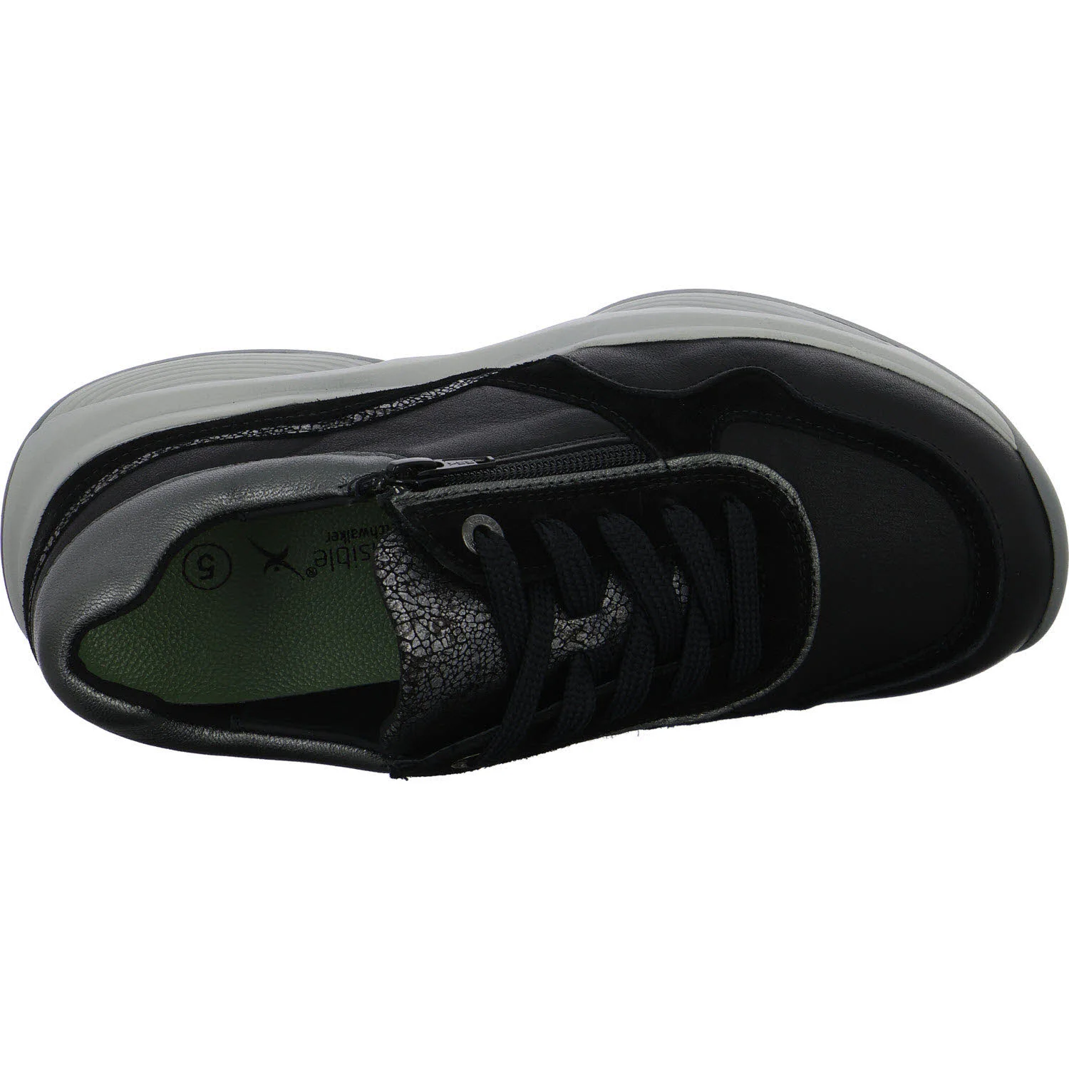 Xsensible Damen Schnürschuhe 30085.3/040-HX SWX11 black combi HX (weit)
