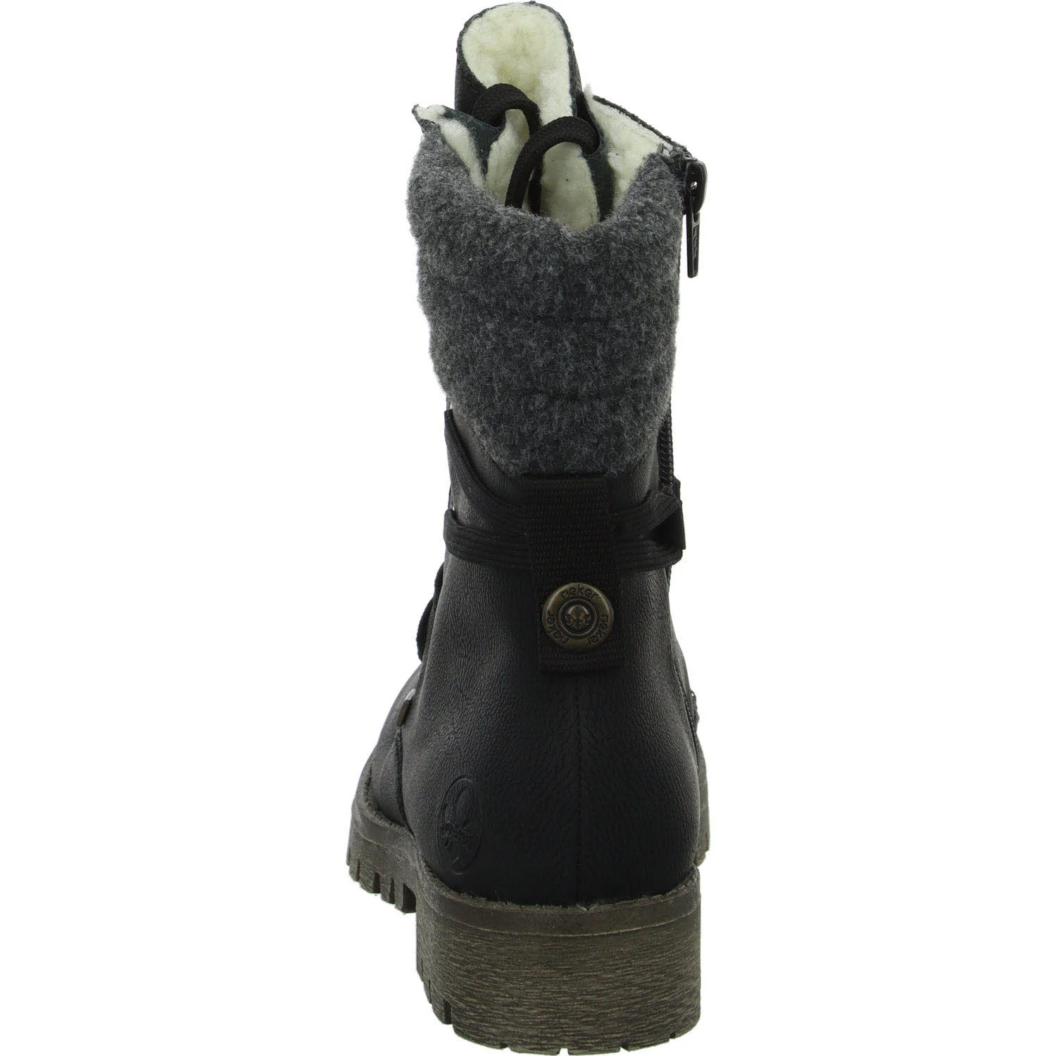 Element 4 von 8 (Bild) – Rieker Damen Schnürstiefel warm 78531-00 78531 schwarz/anthrazit F (normal)