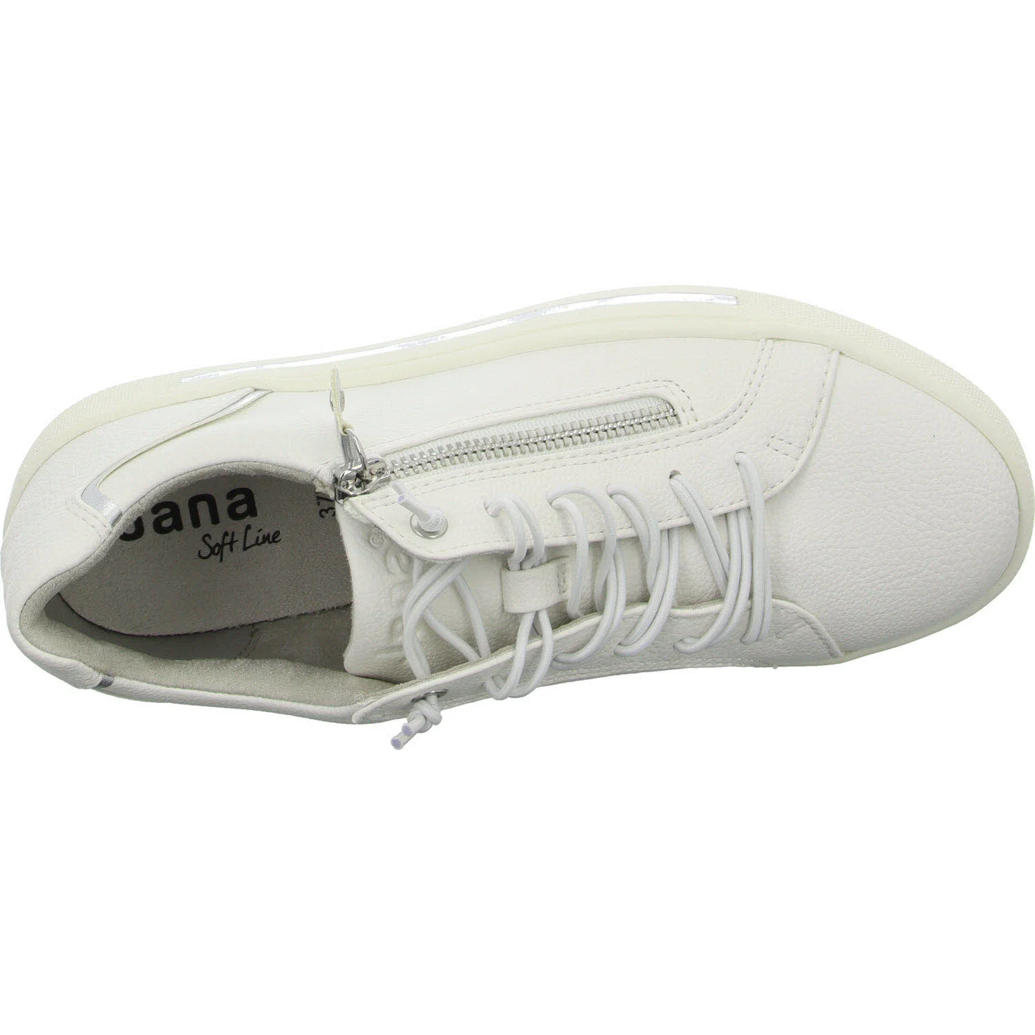 Element 8 von 8 (Bild) – Jana Damen Slipper 8-23660-42/191 8-23660-42 white/silver H (weit)