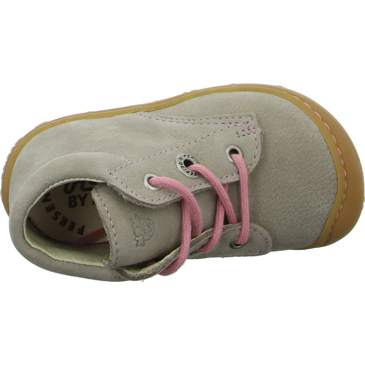 Ricosta Kinder Halbschuhe zum Schnüren 50 1200103/670 Cory kies/rosa WMS weit