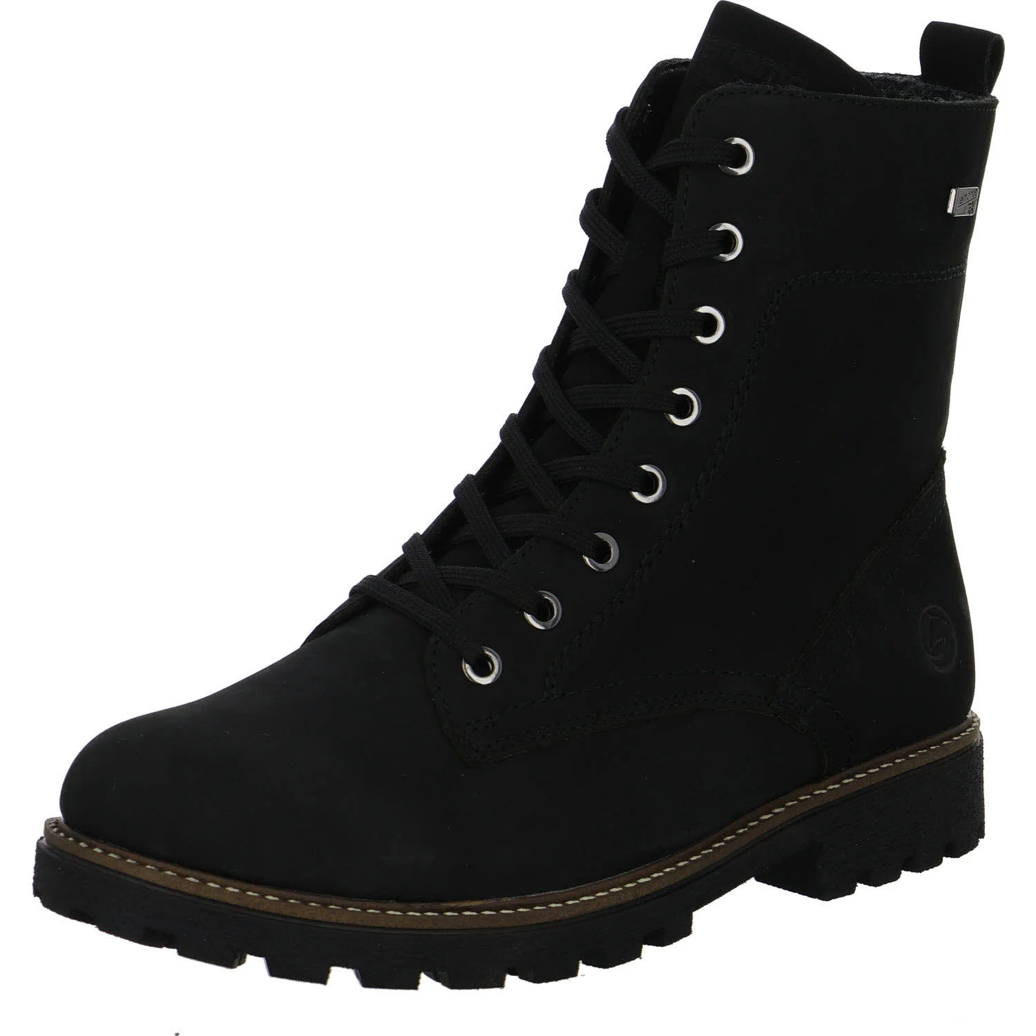 Remonte Damen Schnürstiefel warm D8489-02 D8489 schwarz/schwarz G (weit)