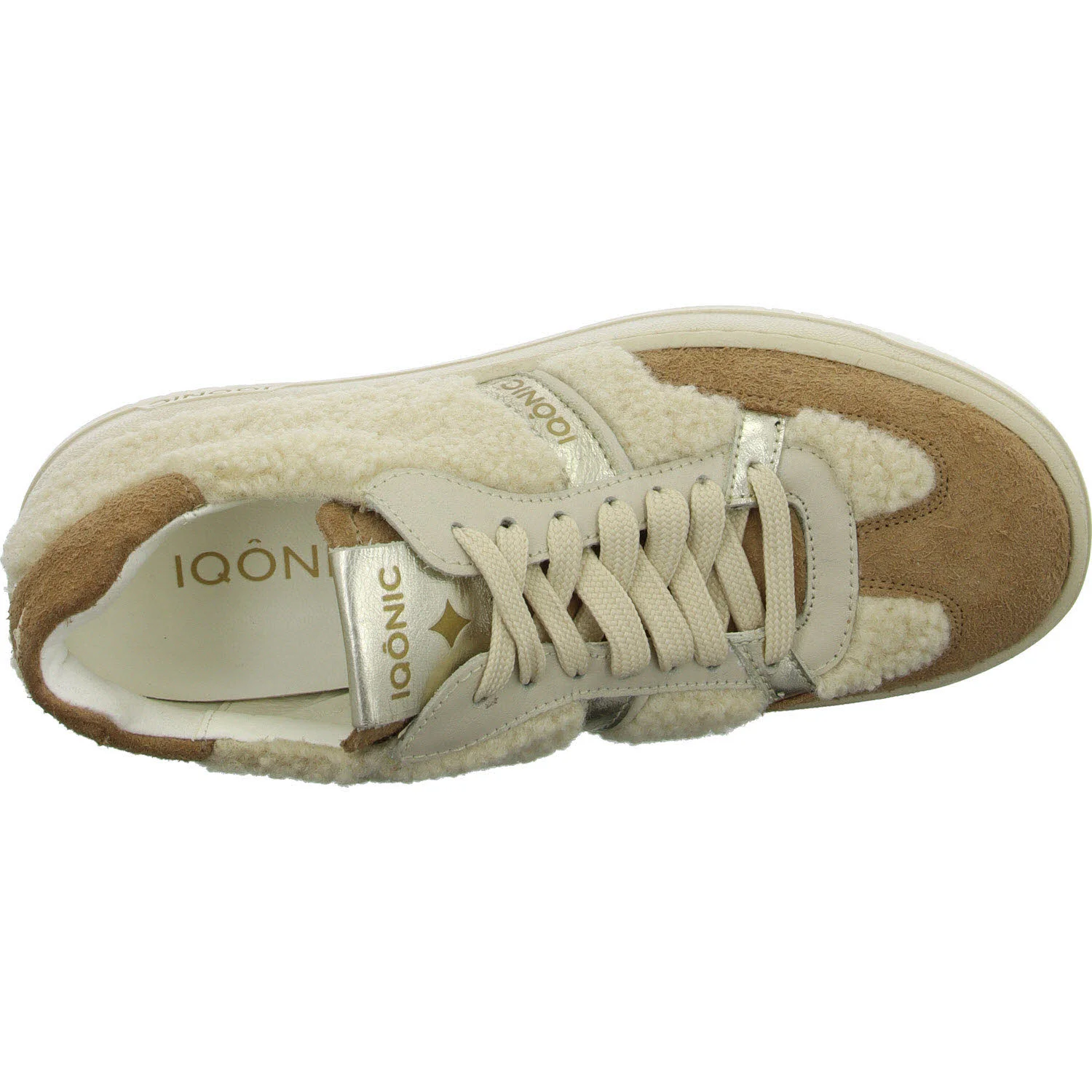 IQÔNIC Damen Schnürschuhe LEGACY 1.03 cream fur normal