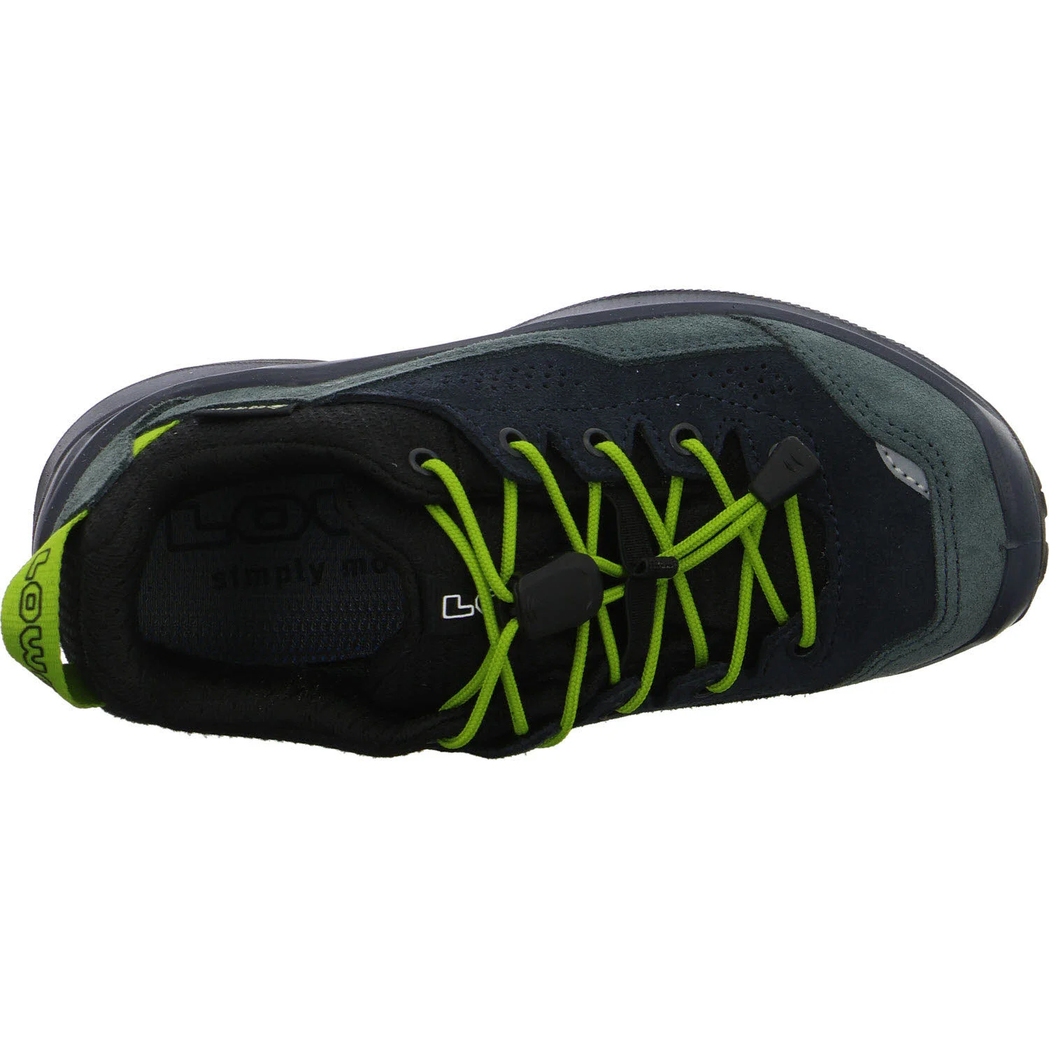 Lowa Kinderschuh zum Schlupfen 641655/7502 Wandax GTX Lo Jr dunkelpetrol/limone normal