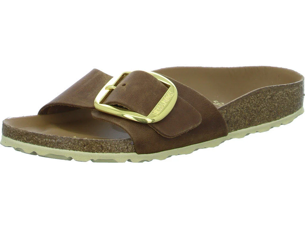 BIRKENSTOCK Pantoletten 1006525 Madrid Big Buckle cognac schmal
